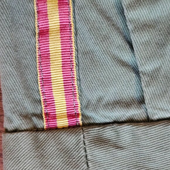 Nili Lotan Women Olive Stripe Pant M Utility Tailored Parisian Street Soft Power - Picture 7 of 15